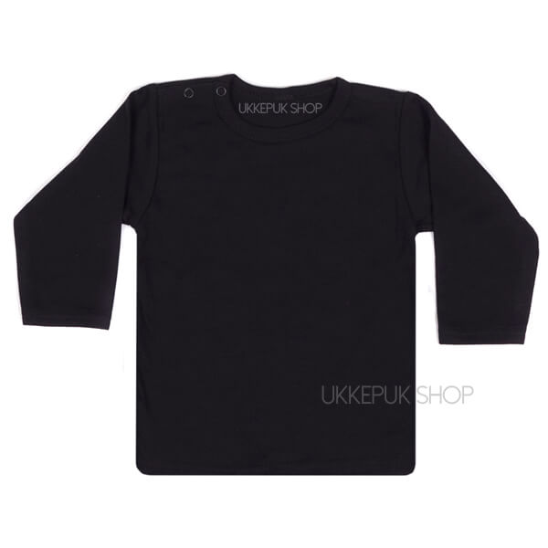 moederlijk Laat je zien Beschuldigingen Zwarte basic longsleeve voor baby en kind - Bestel direct online!