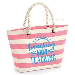 bedankt-juf-tas-strand-vakantie-beach-afscheid-schooljaar-einde-basisschool-leerkracht-juffen-lerares-leerkracht-roze-light-blue