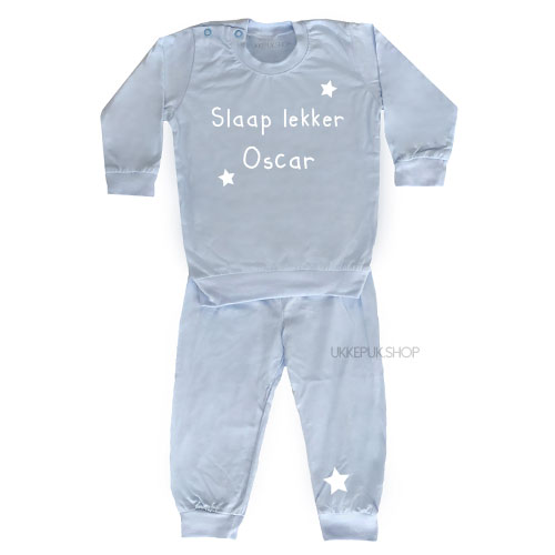 Accumulatie Verbinding zanger Bedrukte pyjama baby - Slaap lekker + naam - Ukkepuk.shop