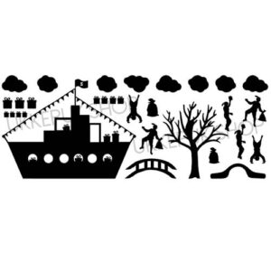 raamsticker-raamstickers-sinterklaas-sint-stoomboot-boot-pakjesboot-zwarte-piet-pieten-cadeautjes-presents-present-gift-huizen-straat-straatje-statisch-herbruikbaar-raamfolie-hollandse-huisjes-basisstraat