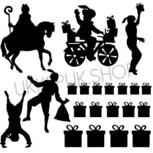 raamsticker-raamstickers-sinterklaas-sint-zwarte-piet-pieten-cadeautjes-presents-present-gift-huizen-straat-straatje-statisch-herbruikbaar-raamfolie-hollandse-huisjes-basisstraat