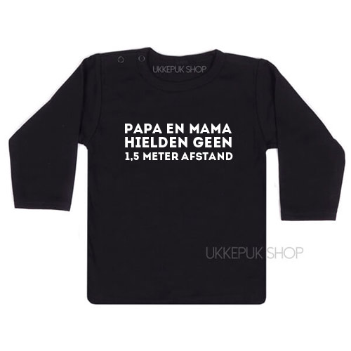 shirt-anderhalve-meter-1-afstand-corona-baby-coronababy-zwanger-newborn-kraamcadeau-zwart