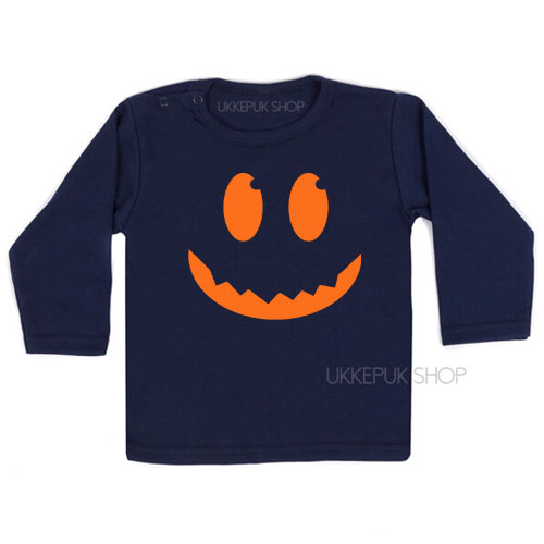 shirt-baby-kind-halloween-spook-spookje-met-naam-blauw-oranje