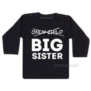 shirt-black-zwart-only-child-big-sister-voorkant