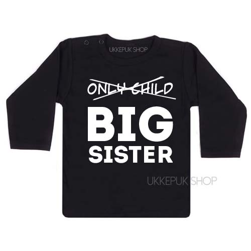 shirt-black-zwart-only-child-big-sister-voorkant