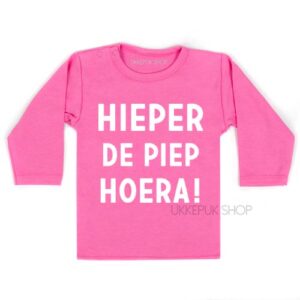 shirt-eerste-tweede-verjaardag-hieperdepiep-hoera-hieper-de-piep-jarig-feest-kleuter-peuter-roze