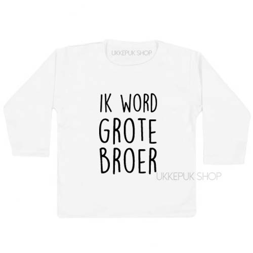 Wonderbaar Shirt Ik word grote broer - Ukkepuk.shop JP-08