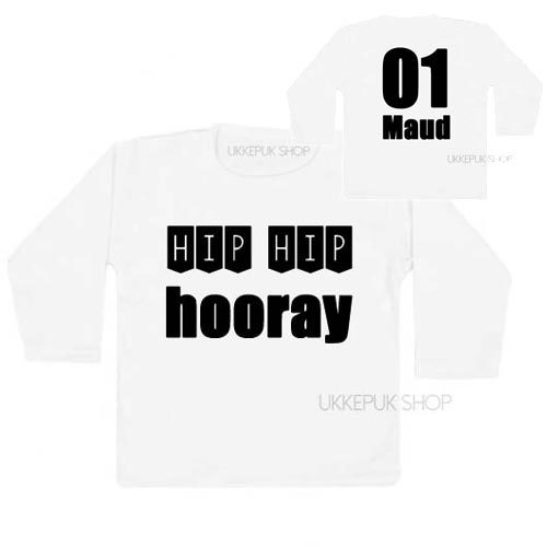 Uitgelezene Verjaardagsshirt Hip hip hooray - Ukkepuk.shop YH-92