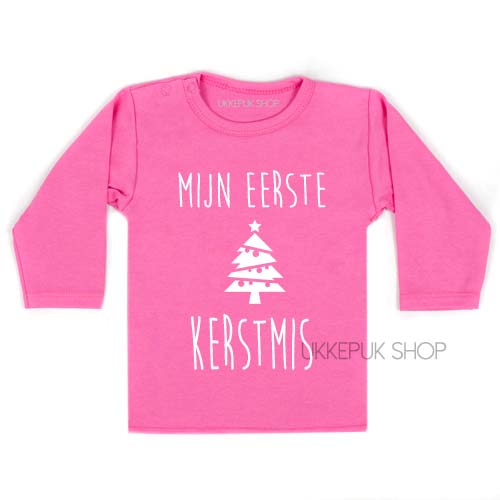 shirt-kerst-kerstmis-feestdagen-december-kerstfeest-peuter-kleuter-kind-mijn-eerste-kerst-roze