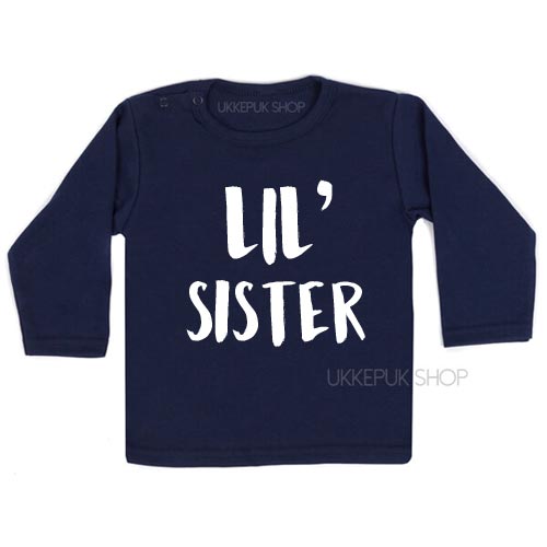 shirt-little-sister-kleine-zus-zwanger-blauw