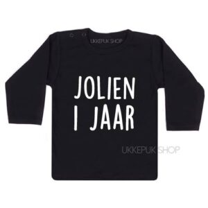 shirt-naam-1-jaar-eerste-verjaardag-verjaardagsshirt-shirt-feest-hoera-zwart