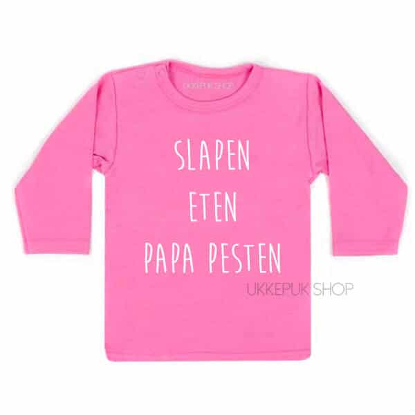 shirt-slapen-eten-papa-pesten-roze
