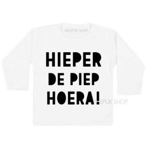 shirt-verjaardag-hieperdepiep-hoera-hieper-de-piep-jarig-feest-kleuter-peuter-wit