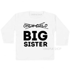 shirt-wit-white-only-child-big-sister-voorkant