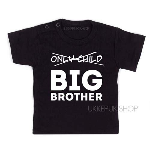 shirt-zwart-only-child-big-brother-voorkant