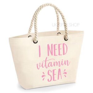 strandtas-tas-strand-beach-bag-beach-zee-sea-holiday-vakantie-i-need-vitamin-sea-zee-ecru-lichtroze